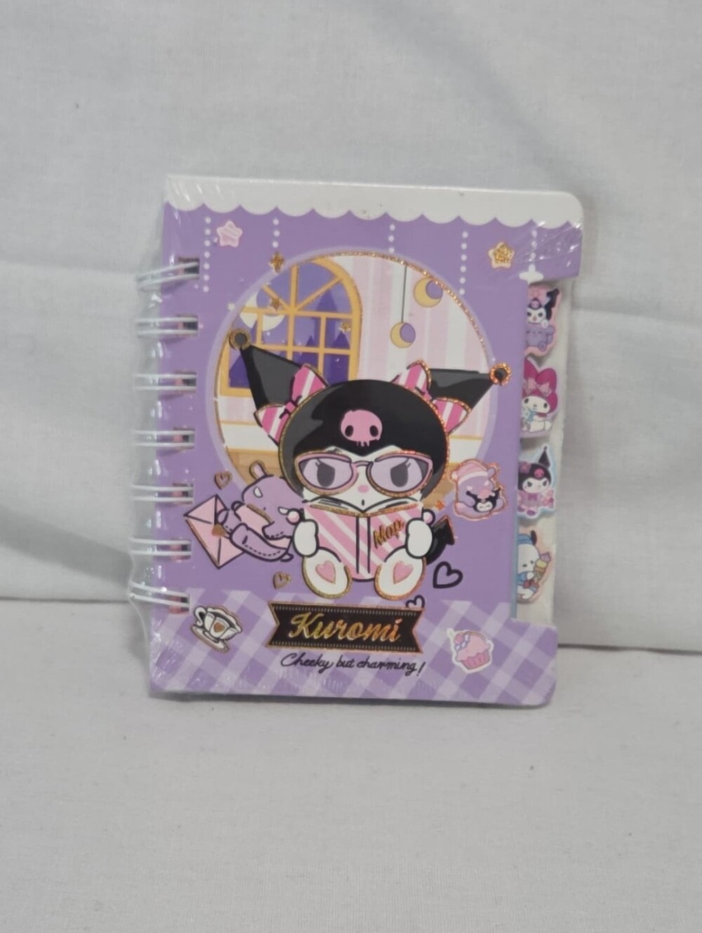 Kuromi tabbed mini notebook